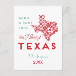Cartão Postal Desejos Quentes do Coração do Texas