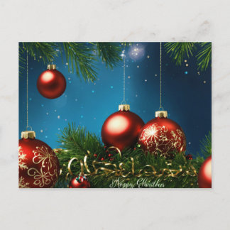 Cartão Postal "Desejos Quentes para um Feliz Natal e um Novo Ale