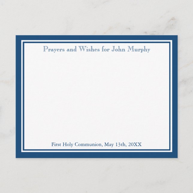 Cartão Postal Desejos Religiosos Cruzados do Marinho Moderno e C (Frente)