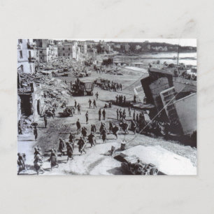 Cartão Postal Desembarque de     tropas da Guerra Mundial, Anzio