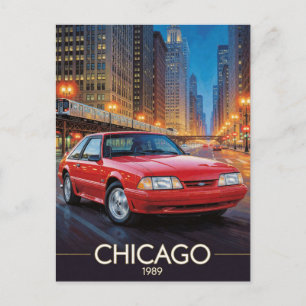 Cartão Postal Desempenho de Rua nos Oitenta em Chicago 1989 Illi