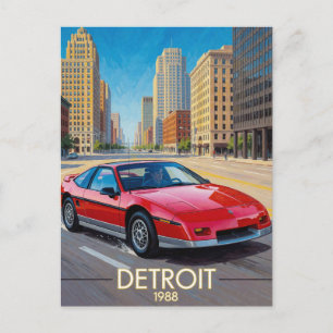 Cartão Postal Desempenho Rodoviário Urbano de Detroit 1988 Michi