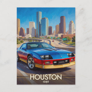 Cartão Postal Desempenho Rodoviário Urbano em Houston Texas 1989