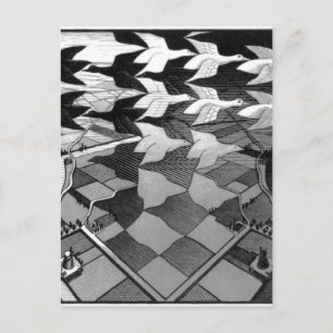 Cartão Postal Desenhar famoso original "dia e noite"