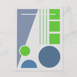 Cartão Postal Desenho Abstrato de Equilíbrio Geométrico