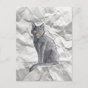 Cartão Postal Desenho amassado de Carol - Cartão-postal