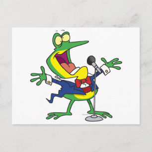 Cartão Postal desenho animado de sapo de sapo