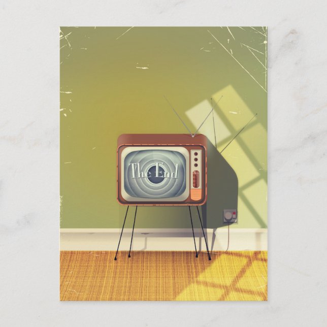 Cartão Postal Desenho animado de televisão antiga (Frente)