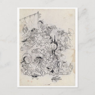 Cartão Postal Desenho antigo japonês