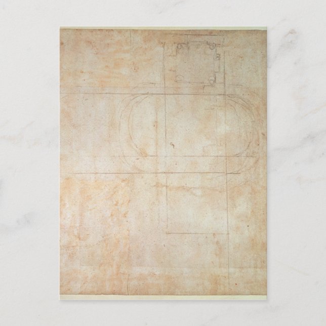 Cartão Postal Desenho arquitetônico (Frente)