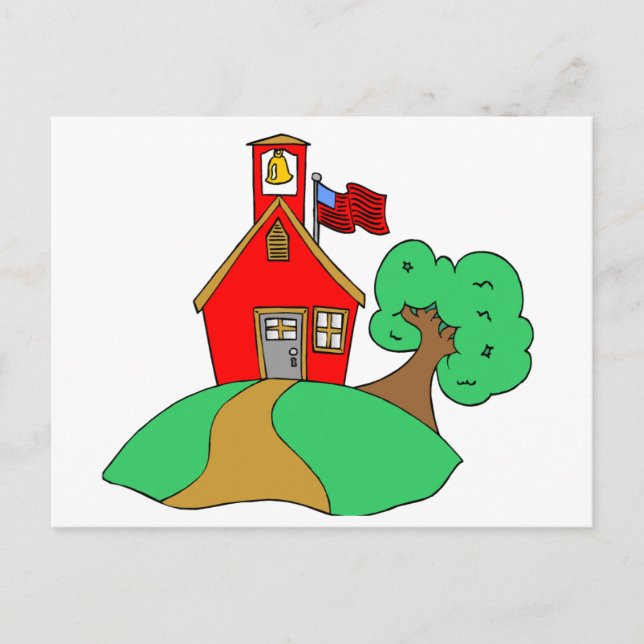 Cartão Postal Desenho Colorido Escolar (Frente)