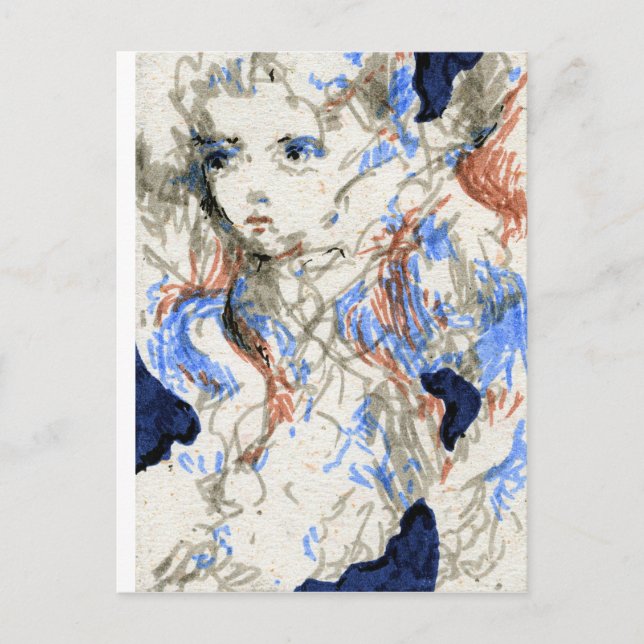 Cartão Postal Desenho da Caneta de Tinta Serágrafa (Frente)