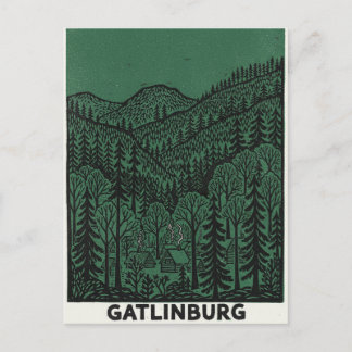 Cartão Postal Desenho da linha de Gatlinburg