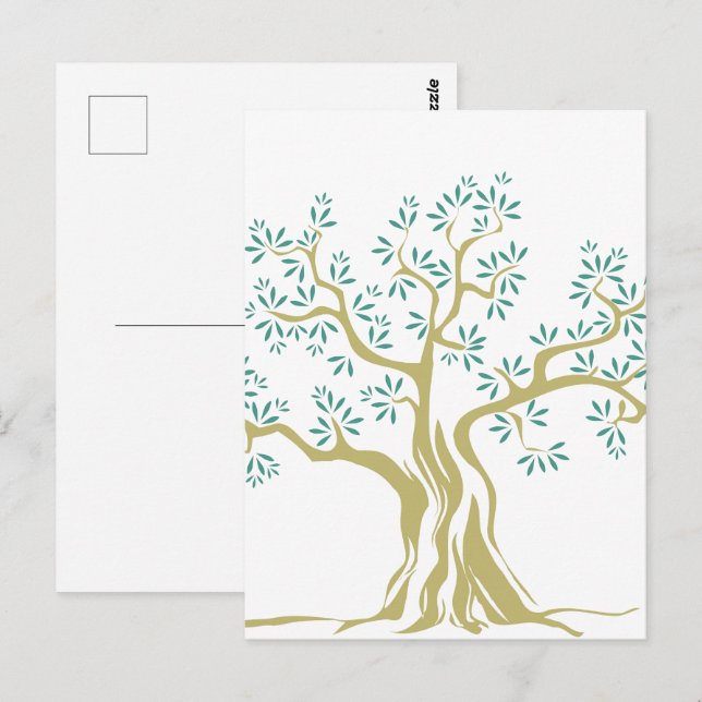 Cartão Postal Desenho da oliveira (Frente/Verso)