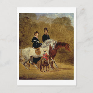 Cartão Postal Desenho da Rainha Vitória, O Príncipe Consort & HR