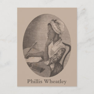 Cartão Postal Desenho da Vintagem do Poeta Phillis Wheatley