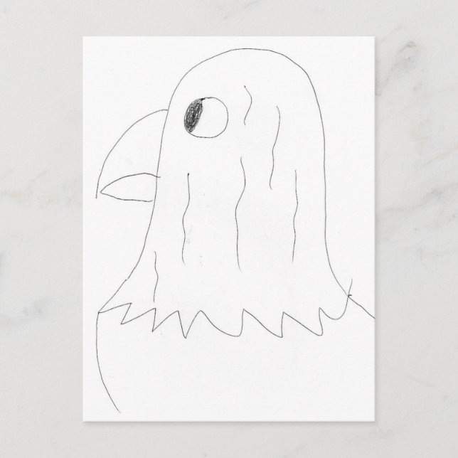 Cartão Postal Desenho de Águia (Frente)