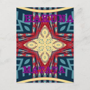 Cartão Postal Desenho de Arte de Impressão Abstrata de Esperança