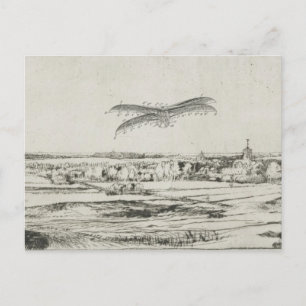 Cartão Postal Desenho De Arte De Máquinas Voadoras De Avião Vi