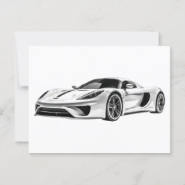 Cartão Postal Desenho de automóveis II