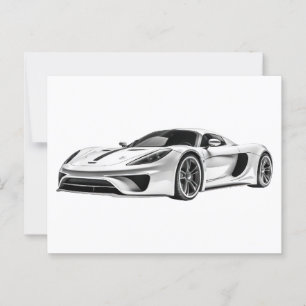Cartão Postal Desenho de automóveis II