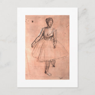 Cartão Postal Desenho de Ballerina por Degas, dançarina de bal