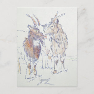 Cartão Postal Desenho de cabra - Os irmãos