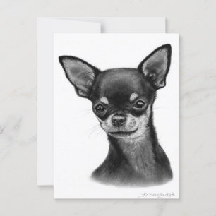 Cartão Postal Desenho de carvão vegetal de folha suave