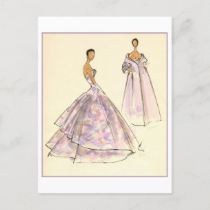 Cartão Postal Desenho de Design de Moda de Palhaço