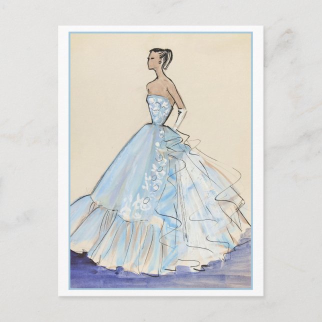 Cartão Postal Desenho de Design de Moda de Palhaço (Frente)