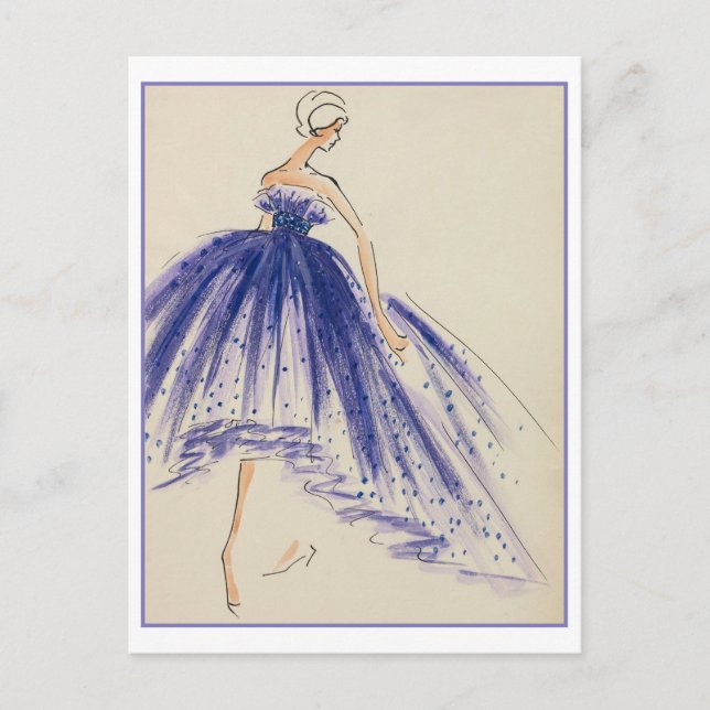 Cartão Postal Desenho de Design de Moda de Palhaço (Frente)