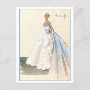 Cartão Postal Desenho de Design de Moda de Palhaço