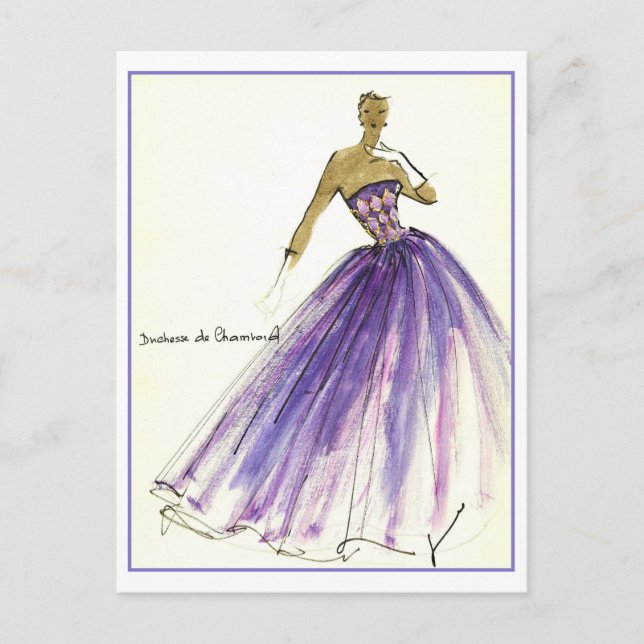 Cartão Postal Desenho de Design de Moda de Palhaço (Frente)
