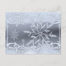 Cartão Postal Desenho de Floco de Neve Absolutamente Deslumbrant