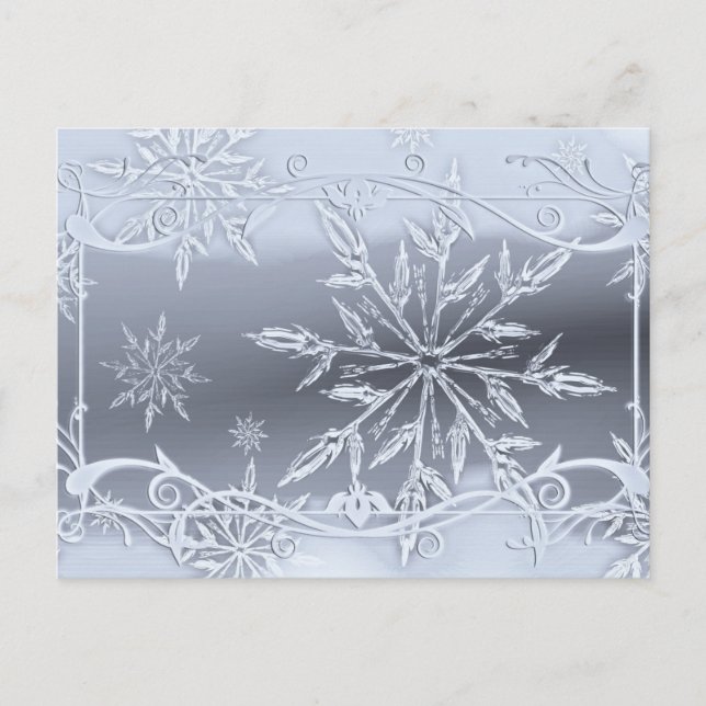 Cartão Postal Desenho de Floco de Neve Absolutamente Deslumbrant (Frente)