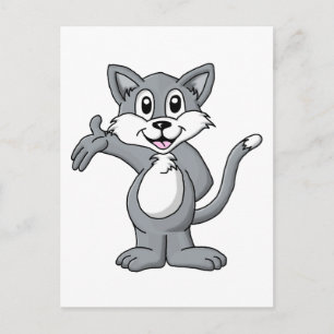 Cartão Postal Desenho de Gato