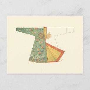 Cartão Postal Desenho de Kimono semiacabado