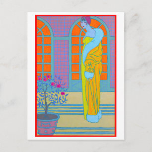Cartão Postal Desenho de Moda Art Déco por George Barbier Postca