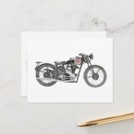 Cartão Postal Desenho De Motocicleta Vintage 1938 Excelsior Warr