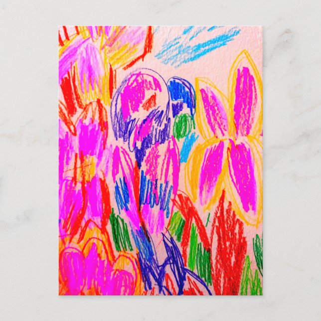 Cartão Postal Desenho de papagaio (Frente)