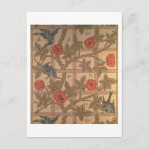 Cartão Postal desenho de papel de parede 'Trellis', 1864