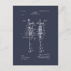 Cartão Postal Desenho de Patentes do Antique Toy 1904