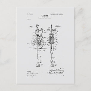 Cartão Postal Desenho de Patentes do Antique Toy 1904
