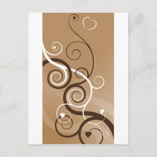 Cartão Postal desenho de redemoinhos no coração