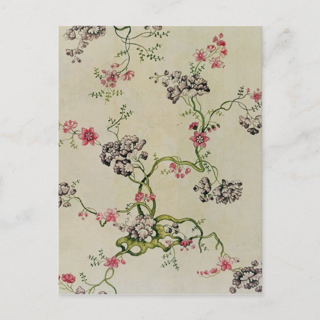 Cartão Postal Desenho de seda por Anna Maria Garthwaite, 1740 (Frente)