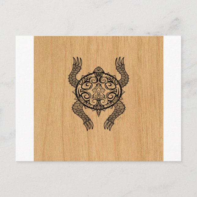 Cartão Postal Desenho de Tartaruga (Frente)