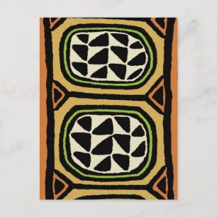 Cartão Postal Desenho de Têxtil Africano Kuba