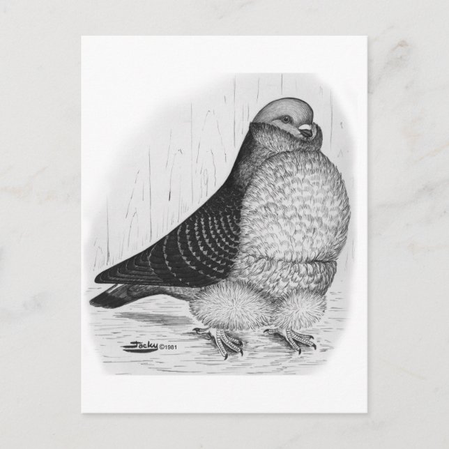 Cartão Postal Desenho de Tinta de Coroa Chinesa (Frente)