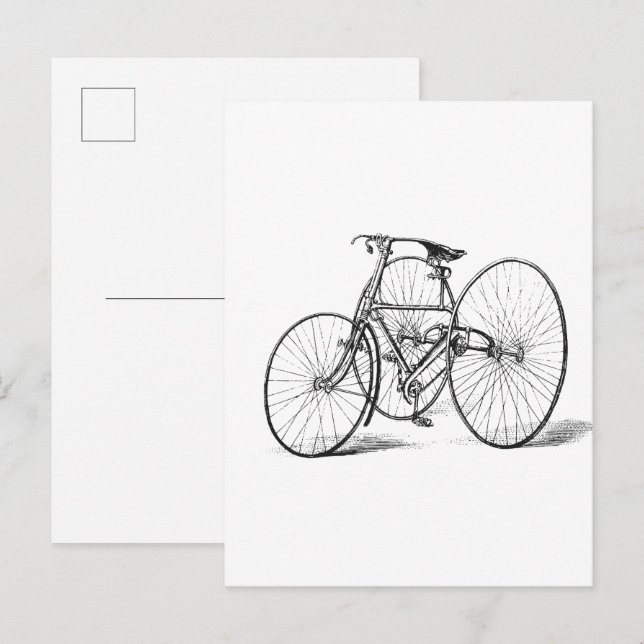 Cartão Postal Desenho de triciclo (Frente/Verso)