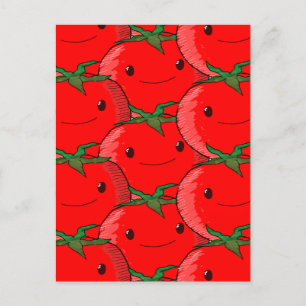 Cartão Postal Desenho de um grande padrão de tomate
